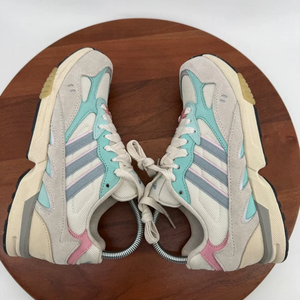Adidas Torsion Yung-1 Mens‎ 6 Off White Mint Pink GZ9802 Retro Chunky Sneakers
